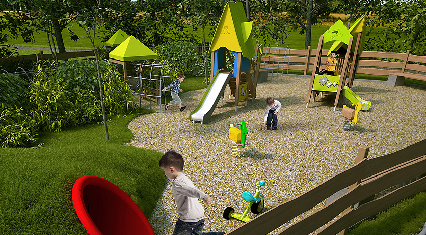 Plac zabaw dla najmłodszych dzieci. Źródło: www.tprinwestycje.pl